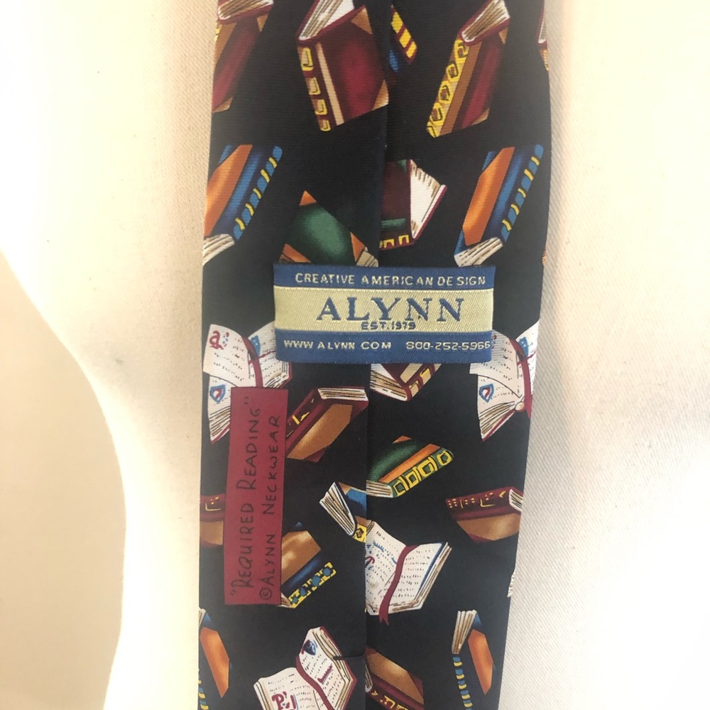 Required Reading Navy Blue Tie View 2
